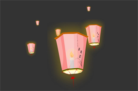 多边形新年灯笼flash动画